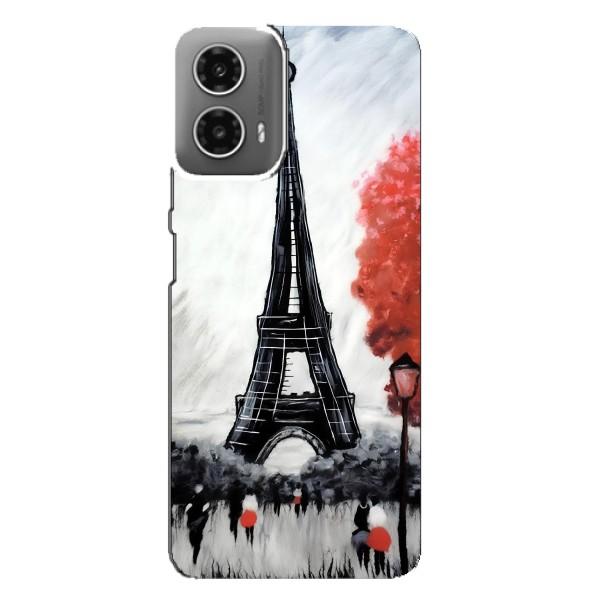 Чохол Ейфелева Вежа Motorola MOTO G34 - (AlphaPrint) – Вежа в Парижі