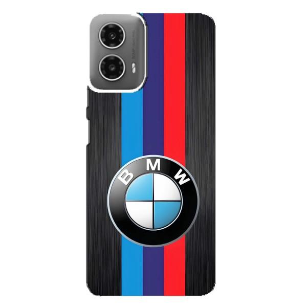 Чехол для МОТО Джи 34 - с принтом БМВ (AlphaPrint) – Лого BMW