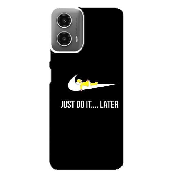 Чехол с логотипом Найк на Motorola MOTO G34 – Nike just do it