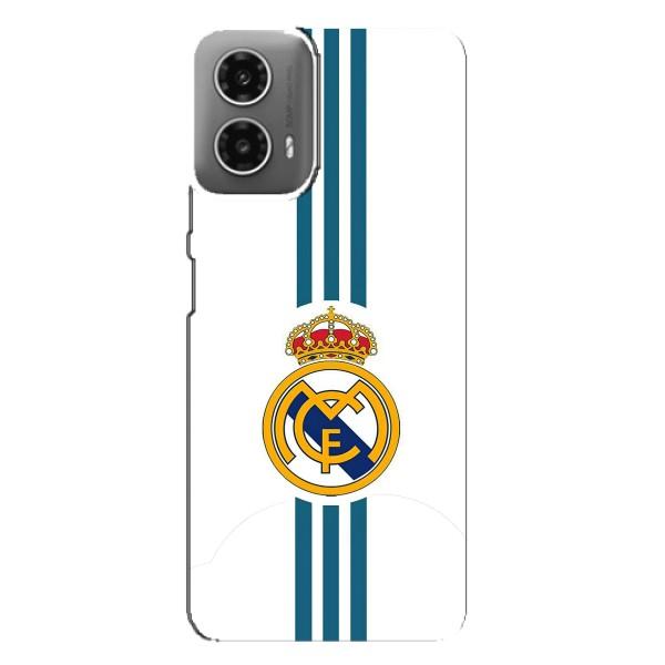 ФК Реал Мадрид чохли для Motorola MOTO G34 (AlphaPrint) – Реал Мадрид на білому