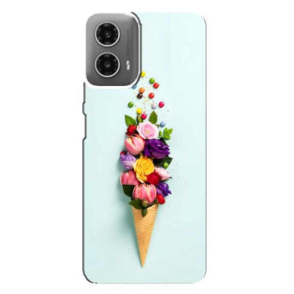 Чохли з тематикою "КВІТИ" на Motorola MOTO G34 – Квітка-морозиво