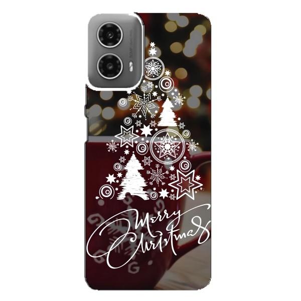 Рождественские Чехлы для Motorola MOTO G34 (VPrint) – Елочка узорная