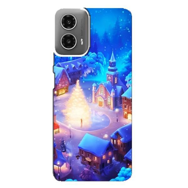 Рождественские Чехлы для Motorola MOTO G34 (VPrint) – Рождественский город