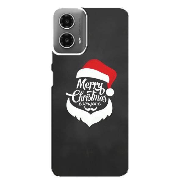 Рождественские Чехлы для Motorola MOTO G34 (VPrint) – Санта Крисмас
