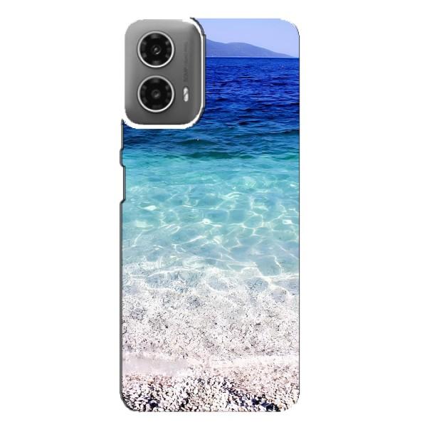 Силиконовый чехол с КАРТИНКАМИ лето для Motorola MOTO G34 (AlphaPrint) – Море
