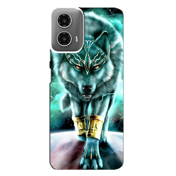 Захисні чохли для Моторола МОТО G34 (AlphaPrint) (ХІТ продаж) ВОВК – Яскравий вовк