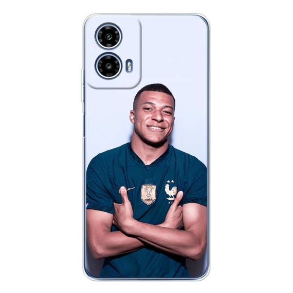 Чехол (TPU) с Футболистом на Motorola Moto G35 – Мбаппешичка