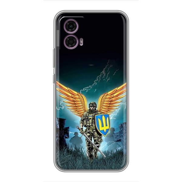 Чехлы с картинкой ЗСУ для Motorola Moto G35 (AlphaPrint) – Солдат ЗСУ