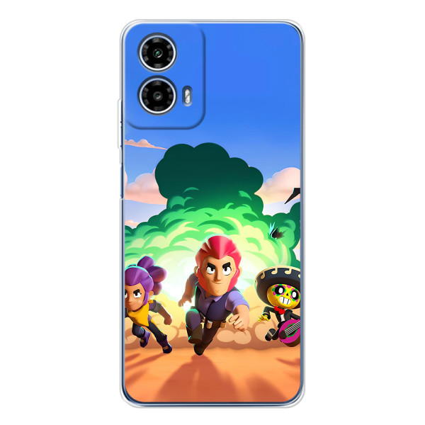 Силиконовый Чехол на Motorola Moto G35 с картинкой Brawl Stars – Бравел Старс