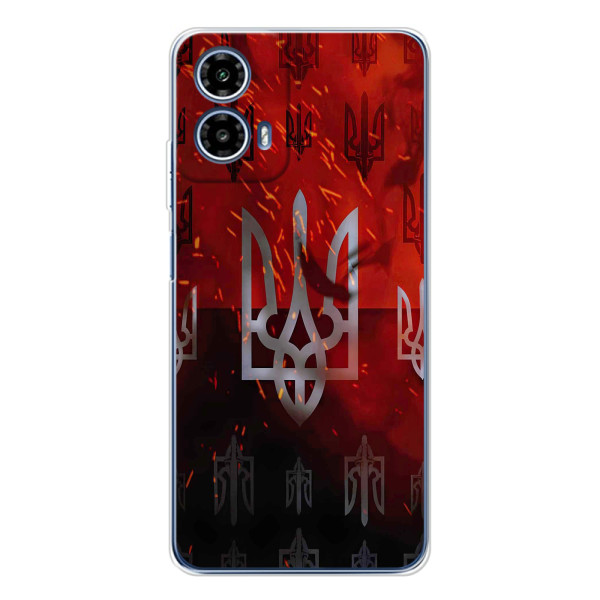 Украинские Чехлы для Motorola Moto G35 с картинкой УПА (AlphaPrint) – ГЕРБ УПА