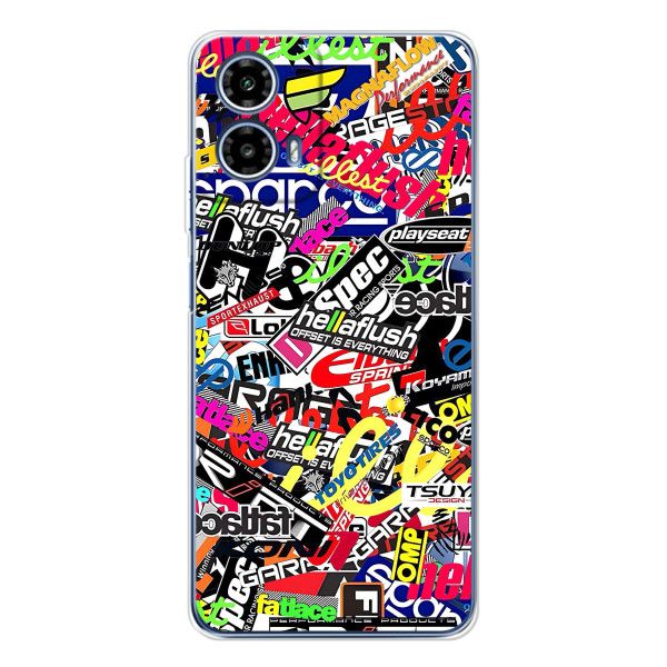 Яскраві Чохли з принтами для Motorola Moto G35 – Значки