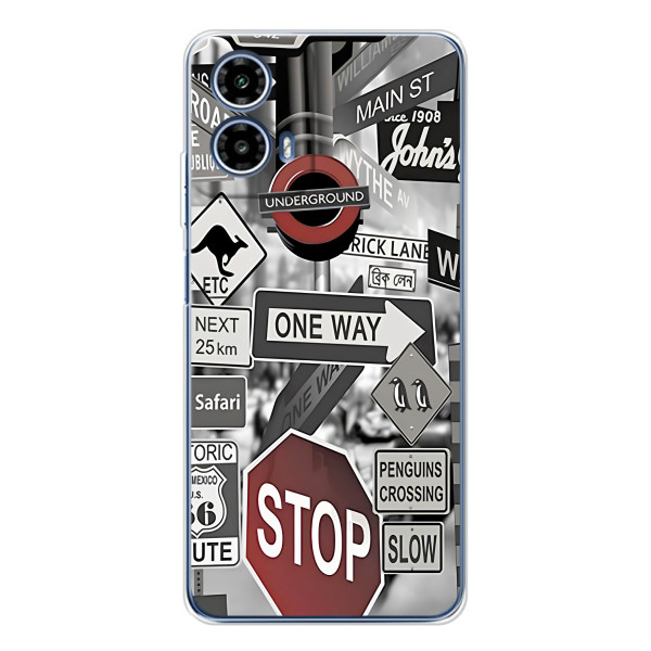 Яскраві Чохли з принтами для Motorola Moto G35 – Знаки