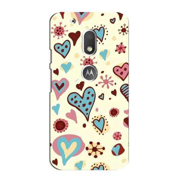 Чехлы для любимой на Мото G4 Плей (VPrint) – Сердечки
