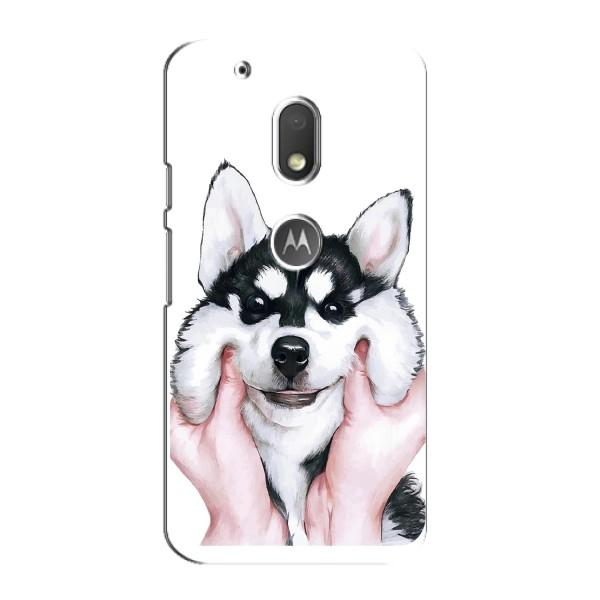 Чехлы с собаками для Motorola MOTO G4 Play (VPrint) – Довольный Хаски