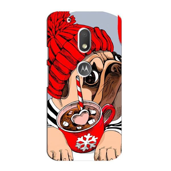 Чехлы с собаками для Motorola MOTO G4 Play (VPrint) – Собачка в шапке