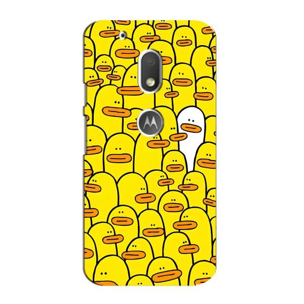 Чехол с принтом для Мото G4 Плей - (Прикольные) (AlphaPrint) – Белая уточка