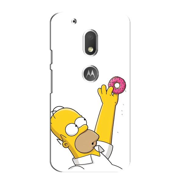 Чjхол з Сімпсонами для Motorola MOTO G4 Play (VPrint) – Гомер з пончиком