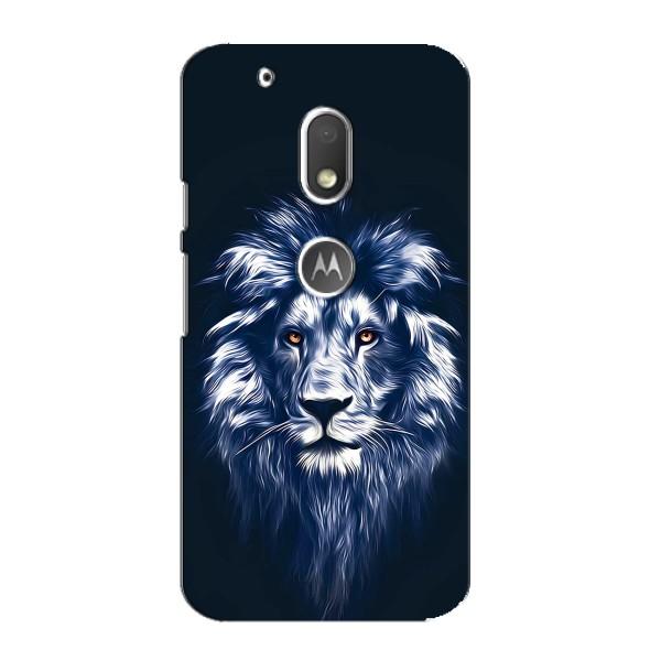 Чохол з картинкою ЛЕВ для Motorola MOTO G4 Play (VPrint) – Синій Лев