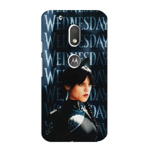 Чохли Венсдей на Motorola MOTO G4 Play Уенсдей (AlphaPrint) – Венздей кішка