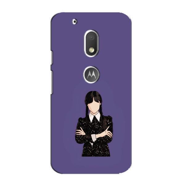 Чохли Венсдей на Motorola MOTO G4 Play Уенсдей (AlphaPrint) – Венздей у чорному
