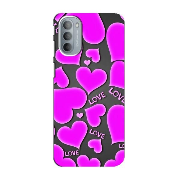 Чехлы для любимой на Моторола МОТО Г41 (VPrint) – Pink hearts