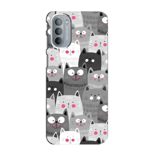 Чехлы с Котиками для Motorola MOTO G41 (VPrint) – Рисованные котики