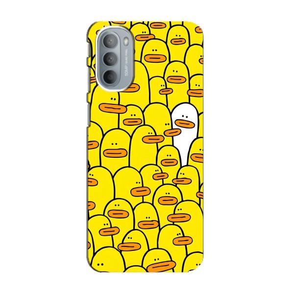 Чохол з принтом для Моторола МОТО Г41 - (Прикольні) (AlphaPrint) – Біла уточка