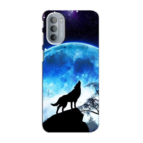 Защитные чехлы для Мото G41 (AlphaPrint) (ХИТ продаж) ВОЛК – Волк на луну