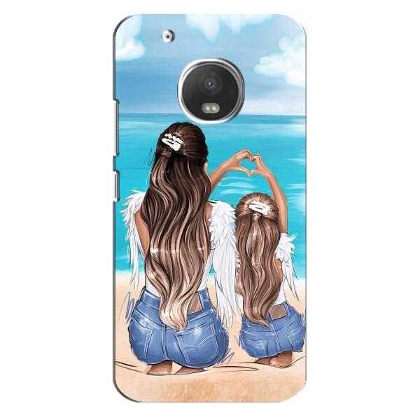 Чехол с печатью для Motorola MOTO G5 Plus - (Мама с ребенком) (AlphaPrint) – Мама с доченькой