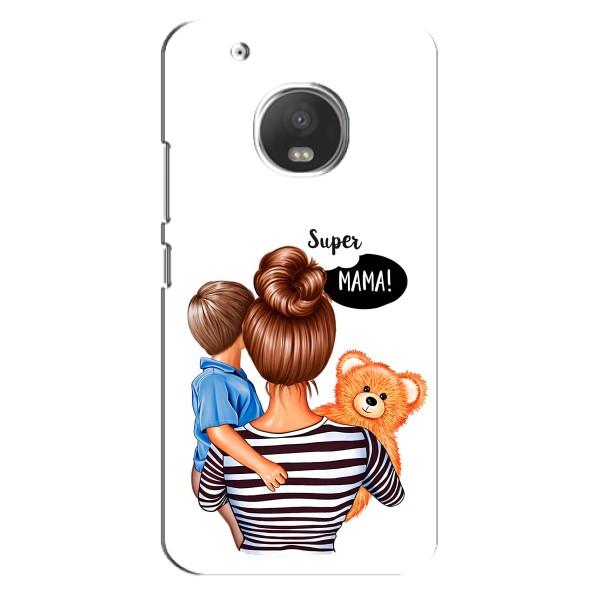 Чехол с печатью для Motorola MOTO G5 Plus - (Мама с ребенком) (AlphaPrint) – Мама с сыном