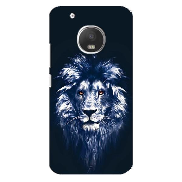 Чехол со Львом для Motorola MOTO G5 Plus (VPrint) – Синий Лев