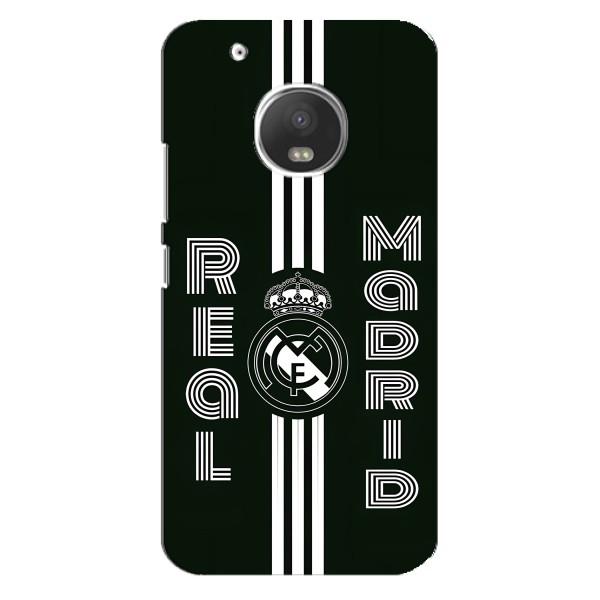 ФК Реал Мадрид чохли для Motorola MOTO G5 Plus (AlphaPrint) – чорно білий Реал