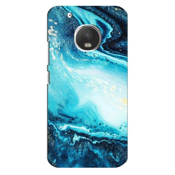 Мраморный чехол на Motorola MOTO G5 Plus (VPrint) – Голубой мрамор