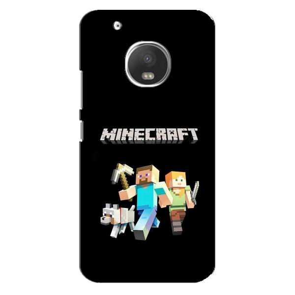 Чехол Майнкрафт на Motorola MOTO G5 (AlphaPrint) Minecraft – герои Minecraft