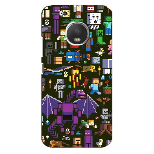 Чехол Майнкрафт на Motorola MOTO G5 (AlphaPrint) Minecraft – Коллаж Майнкрафт