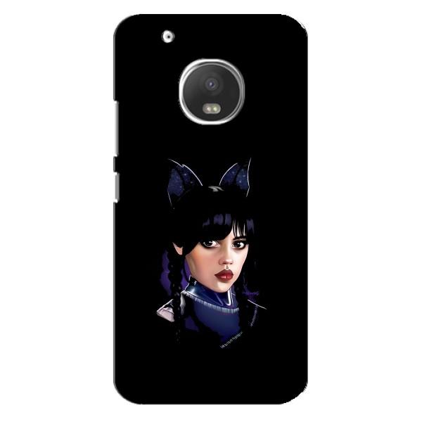 Чехлы Венсдей на Motorola MOTO G5 Уэнсдей (AlphaPrint) – серьезная Уэнздей