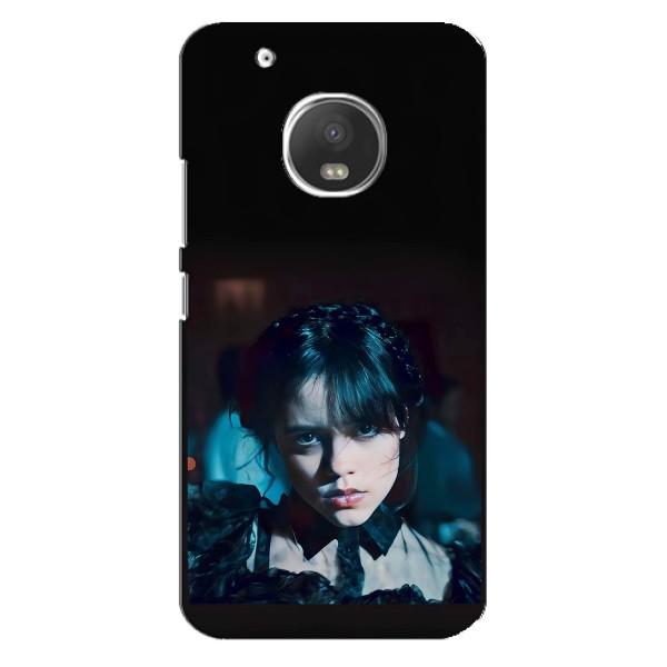 Чехлы Венсдей на Motorola MOTO G5 Уэнсдей (AlphaPrint) – взгляд Уэнздей