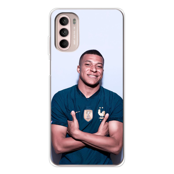 Чехол (TPU) с Футболистом на Motorola MOTO G52 – Мбаппешичка