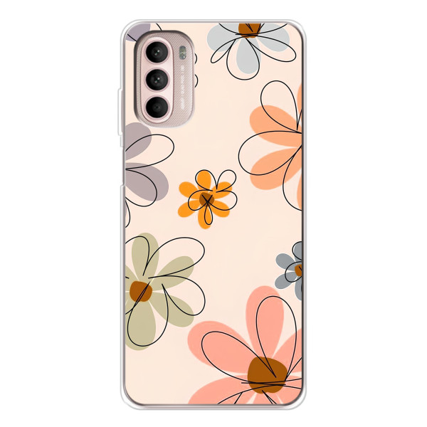 Чохол з квітковим принтом на Мото Джі 52 – Кольорові квіти