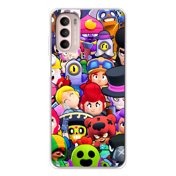 Силиконовый Чехол на Motorola MOTO G52 с картинкой Brawl Stars – Персонажи