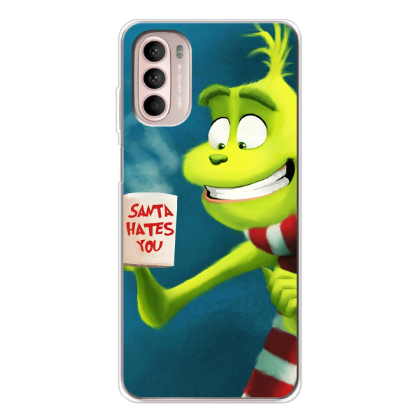 Різдвяні Чохли для Motorola MOTO G52 (VPrint) – Зелений Грінч