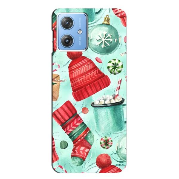 Новорічні Чохли для Моторола МОТО Дж54 / Дж54 Павер (VPrint) – Одяг НР