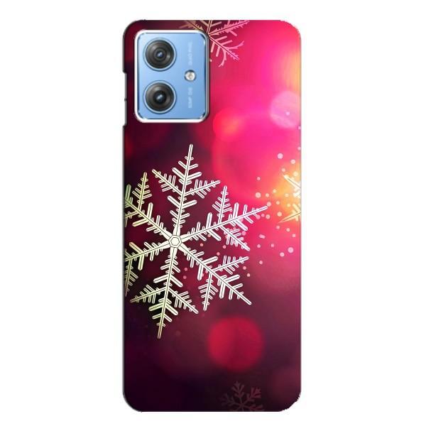 Новорічні Чохли для Моторола МОТО Дж54 / Дж54 Павер (VPrint) – Сніжинка