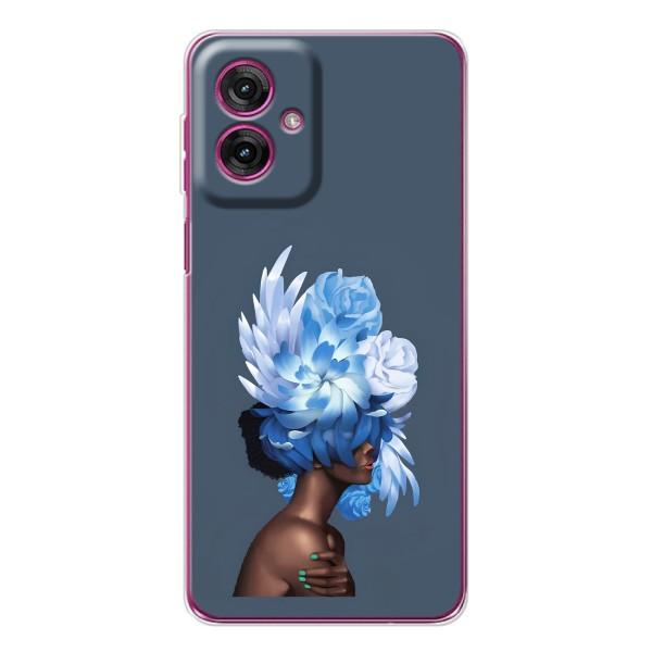 Чехлы (ART) Цветы на Motorola Moto G55 (VPrint) – Цветы на голове