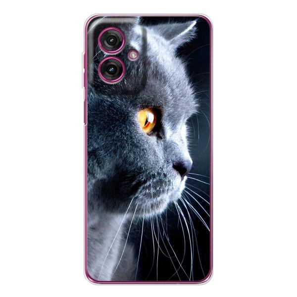 Чехлы с Котиками для Motorola Moto G55 (VPrint) – Серый Кот