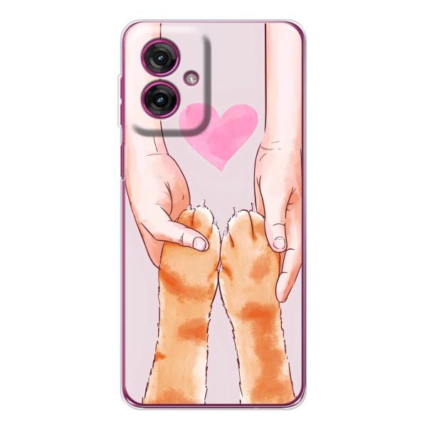 Чехол на Мото G55 с Котами (VPrint) – Любовь к котикам