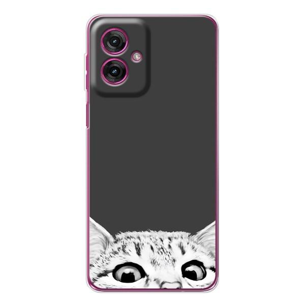 Чехол на Мото G55 с Котами (VPrint) – Выглядывает кот