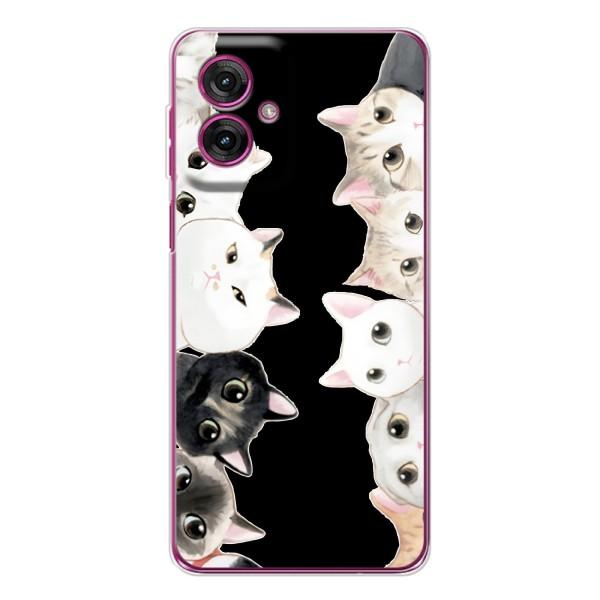 Чехол на Мото G55 с Котами (VPrint) – Взгляд котов
