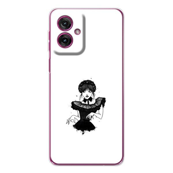 Чехлы Венсдей на Motorola Moto G55 Уэнсдей (AlphaPrint) – танец Уэнздей