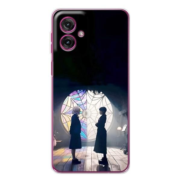 Чехлы Венсдей на Motorola Moto G55 Уэнсдей (AlphaPrint) – Уэнздей и Инид